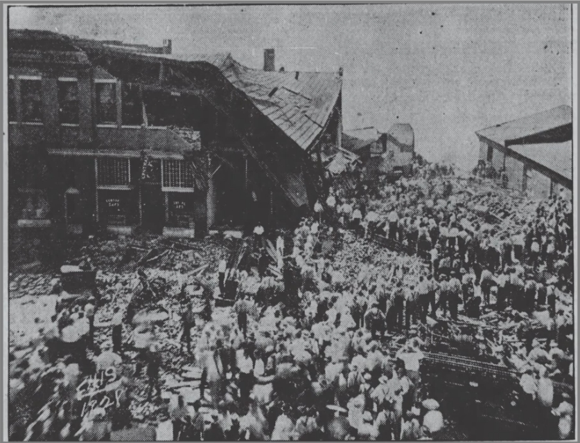 1928 Collapse of the First National Bank in Shelby